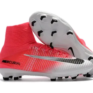 Nike Mercurial High-Cut Gradient Pink White Firm-Ground Soccer Shoes