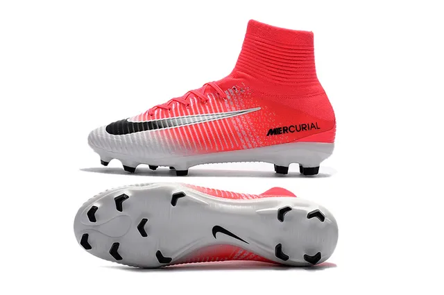 Nike Mercurial High-Cut Gradient Pink White Firm-Ground Soccer Shoes 2