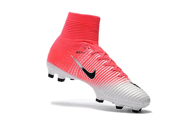 Nike Mercurial High-Cut Gradient Pink White Firm-Ground Soccer Shoes 3