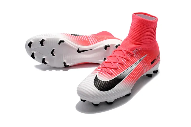 Nike Mercurial High-Cut Gradient Pink White Firm-Ground Soccer Shoes 8
