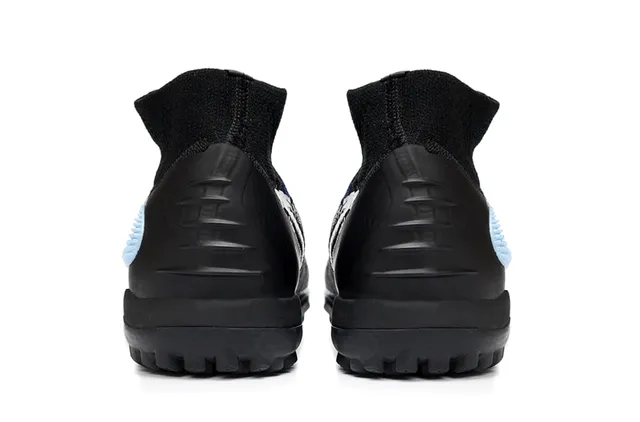 Nike Mercurial Superfly Black Navy Sock-Fit Knit Upper Conical Studs Turf Soccer Shoes 4