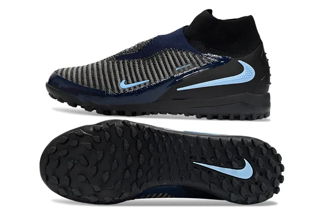 Nike Mercurial Superfly Black Navy Sock-Fit Knit Upper Conical Studs Turf Soccer Shoes 5