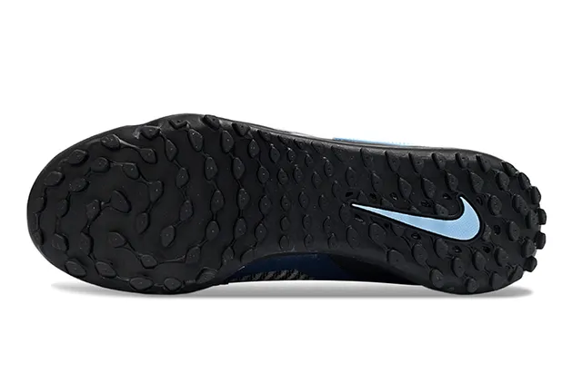 Nike Mercurial Superfly Black Navy Sock-Fit Knit Upper Conical Studs Turf Soccer Shoes 6