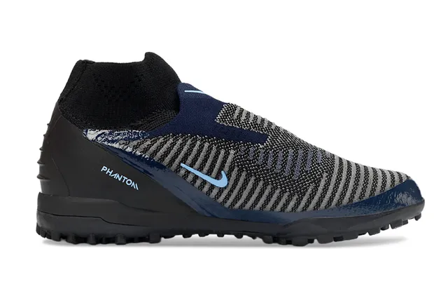 Nike Mercurial Superfly Black Navy Sock-Fit Knit Upper Conical Studs Turf Soccer Shoes 7