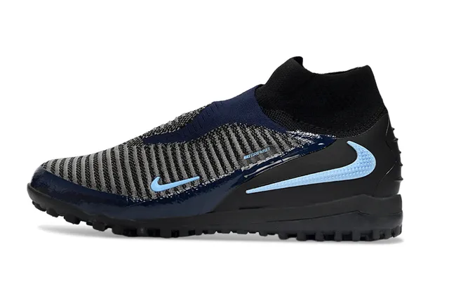 Nike Mercurial Superfly Black Navy Sock-Fit Knit Upper Conical Studs Turf Soccer Shoes 8