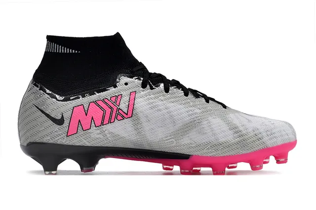 Nike Mercurial Superfly चांदी धूसर काला गुलाबी दृढ़ मिट्टी फुटबॉल जूते 5