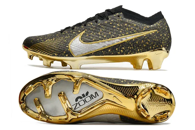 Nike Mercurial Vapor Verde Laranja Flyknit Upper Cadarços assimétricos Firm-Ground Sapatos de futebol 3