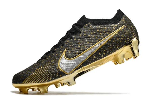 Nike Mercurial Vapor Verde Laranja Flyknit Upper Cadarços assimétricos Firm-Ground Sapatos de futebol 5