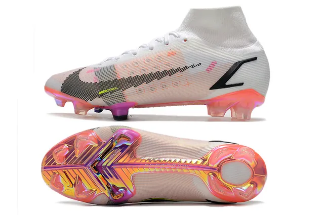 Nike Mercurial Vapor Laranja Branco Preto Solo firme sapatos de futebol 3