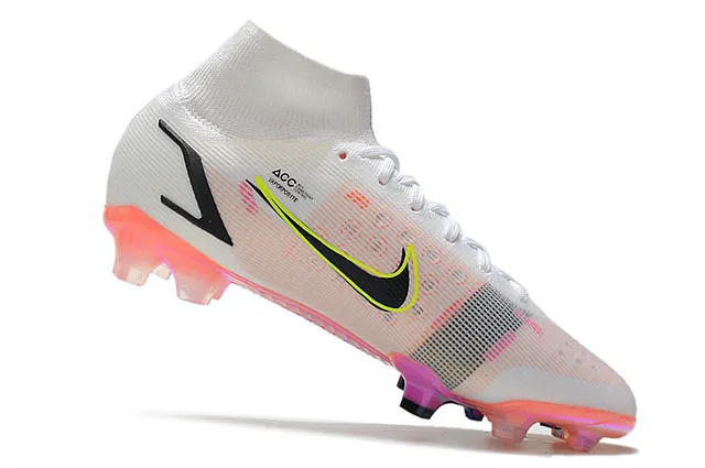 Nike Mercurial Vapor Laranja Branco Preto Solo firme sapatos de futebol 4