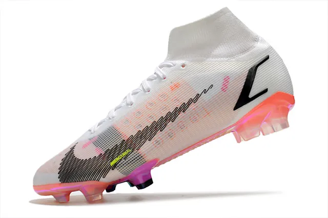 Nike Mercurial Vapor Laranja Branco Preto Solo firme sapatos de futebol 5