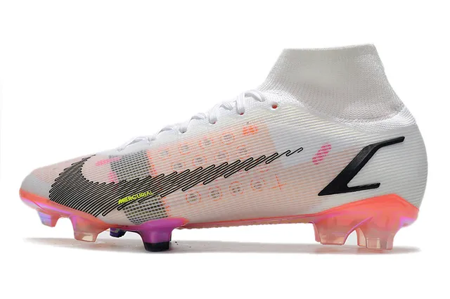 Nike Mercurial Vapor Laranja Branco Preto Solo firme sapatos de futebol 6