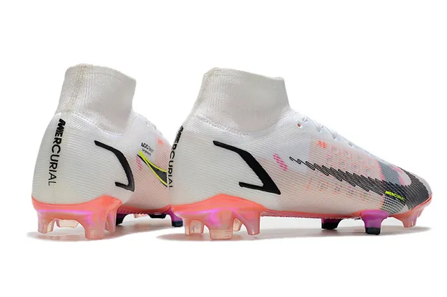 Nike Mercurial Vapor Laranja Branco Preto Solo firme sapatos de futebol 8