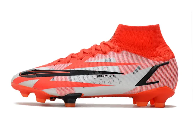 Nike Mercurial Vapor Laranja Branco Preto Solo firme sapatos de futebol 12