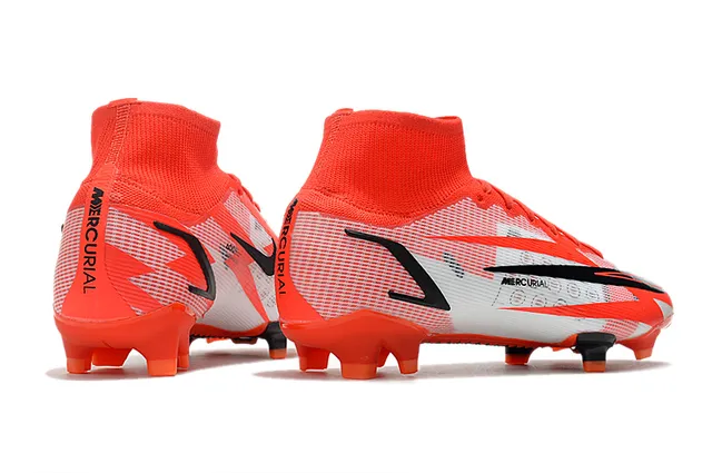 Nike Mercurial Vapor Laranja Branco Preto Solo firme sapatos de futebol 14