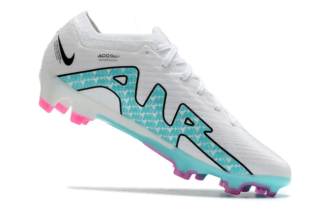 Nike Mercurial Vapor White Blue Knit Upper Low-Cut Collar Firm-Ground Soccer Shoes 3