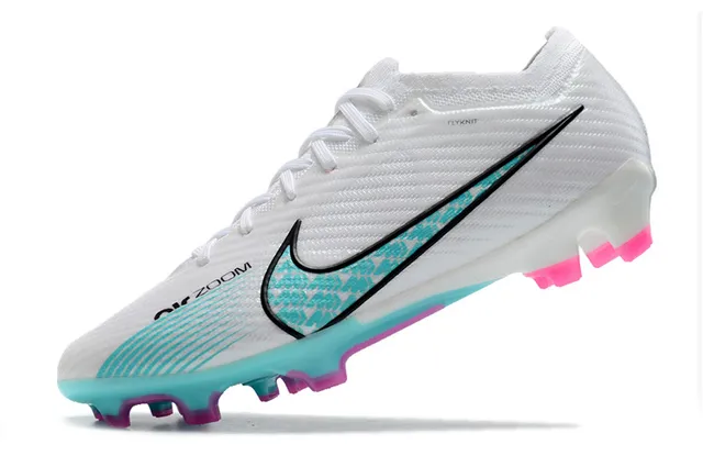 Nike Mercurial Vapor White Blue Knit Upper Low-Cut Collar Firm-Ground Soccer Shoes 4