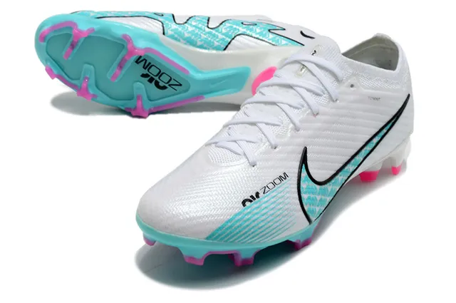 Nike Mercurial Vapor White Blue Knit Upper Low-Cut Collar Firm-Ground Soccer Shoes 6