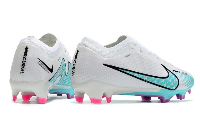 Nike Mercurial Vapor White Blue Knit Upper Low-Cut Collar Firm-Ground Soccer Shoes 7