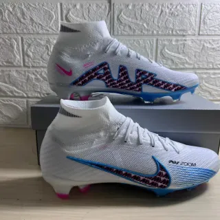 Nike Mercurial Vapor White Pink Blue Chaussures de Football Firm Ground