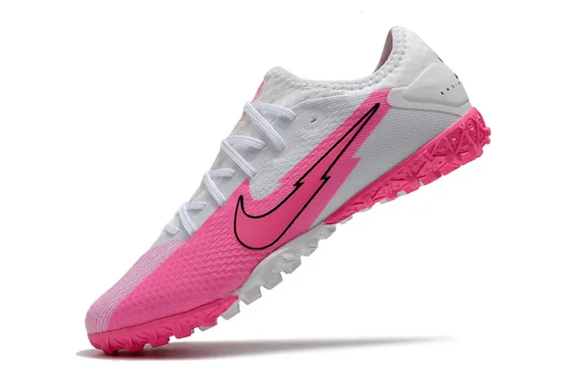 Nike Mercurial Vapor Blanc Rose Coupe Basse Haut Tricot Graphique Éclair Chaussures de Football Turf 10
