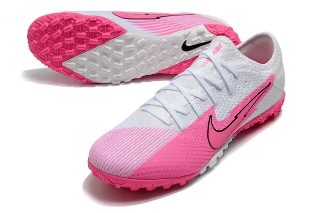 Nike Mercurial Vapor Blanc Rose Coupe Basse Haut Tricot Graphique Éclair Chaussures de Football Turf 11