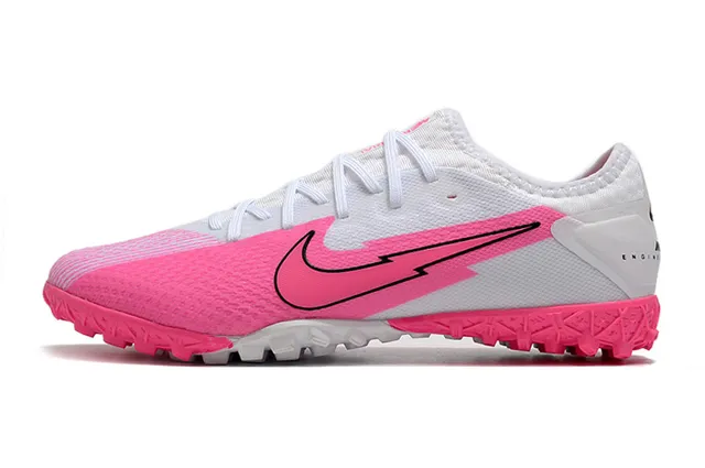 Nike Mercurial Vapor Blanc Rose Coupe Basse Haut Tricot Graphique Éclair Chaussures de Football Turf 14