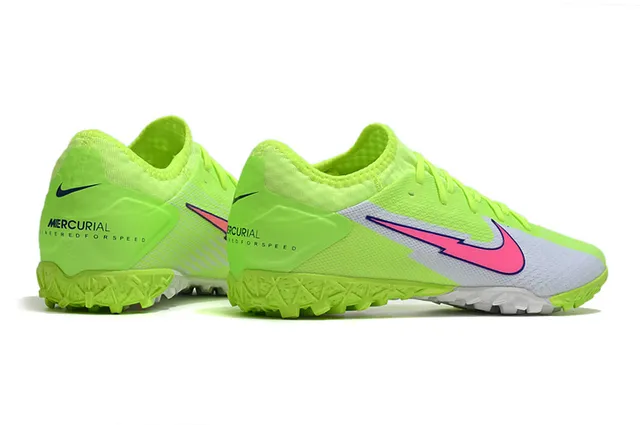 Nike Mercurial Vapor Blanc Rose Coupe Basse Haut Tricot Graphique Éclair Chaussures de Football Turf 18