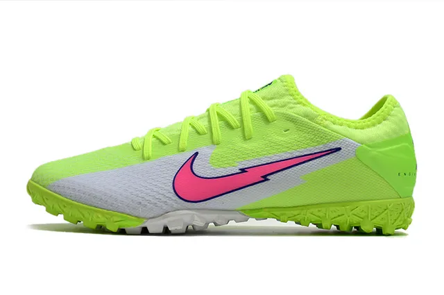 Nike Mercurial Vapor Blanc Rose Coupe Basse Haut Tricot Graphique Éclair Chaussures de Football Turf 21