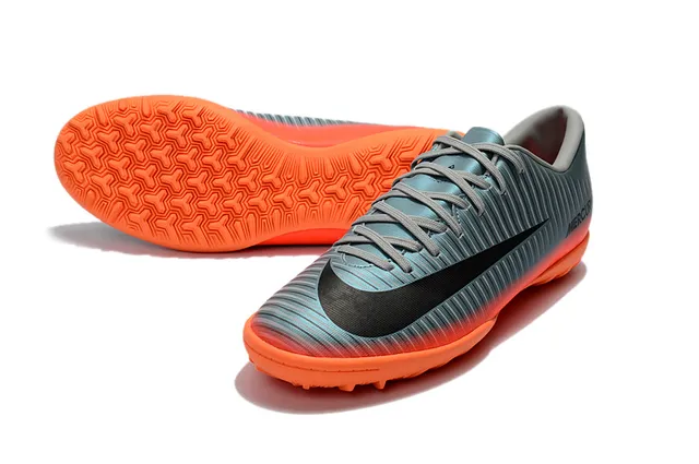 Nike Mercurial X Sapatos de Futebol Azul e Neón Lime para Gramado 24