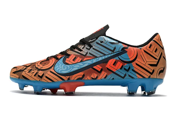 Nike Multicolor Blue Graffiti-Print Upper Molded Conical Studs Firm-Ground Soccer Shoes 7