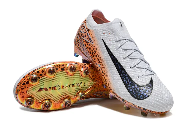 Nike কমলা কালো লো-কাট সক-ফিট আপার স্পেকলড প্রিন্ট ফার্ম-গ্রাউন্ড সকার জুতা 4