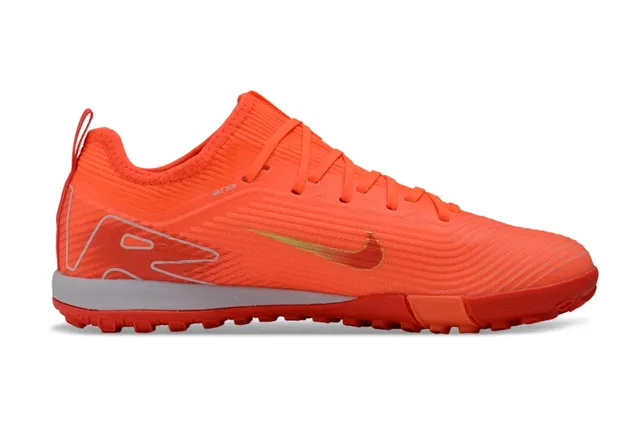 Nike Zapatillas de Fútbol Turf con Upper de Punto en Rojo y Naranja, Cuello Dinámico Ajustable 7
