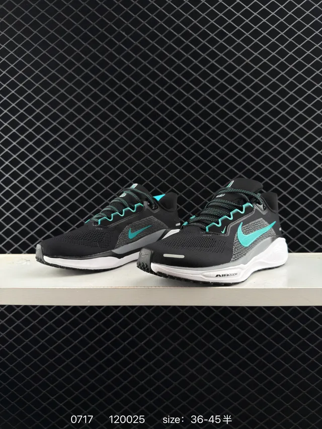 Nike Pegasus 41 Black and Teal Running Shoes 3