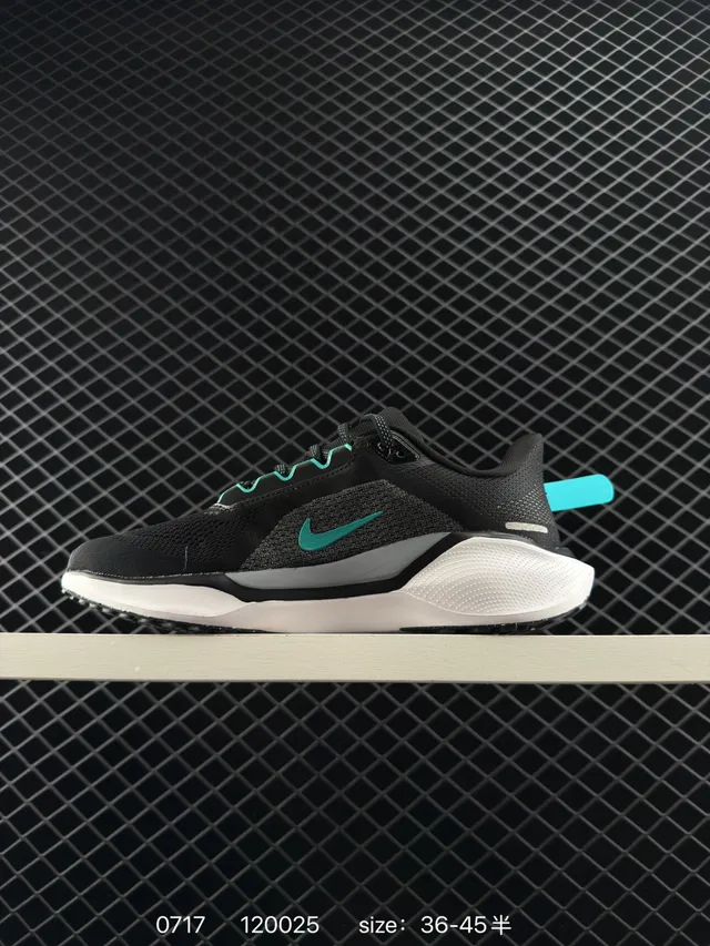 Nike Pegasus 41 Black and Teal Running Shoes 6