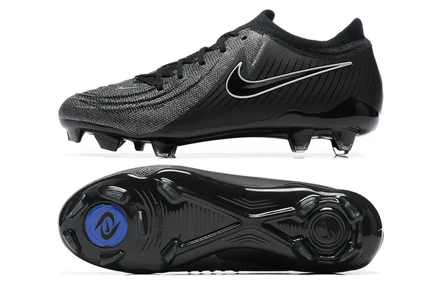 Nike Phantom GT 黑银 低帮 针织鞋面 不对称系带 FG 足球鞋 6