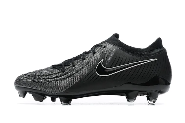 Nike Phantom GT 黑银 低帮 针织鞋面 不对称系带 FG 足球鞋 7