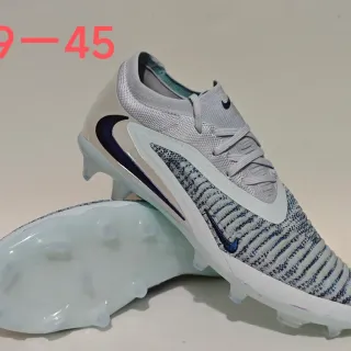 Nike Phantom GT Cinza Navy Flyknit Upper Amarração Assimétrica Firm-Ground Chuteiras de Futebol