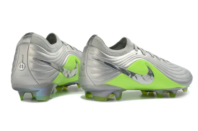 Nike Phantom GT prata metálica e verde neon firm-ground sapatos de futebol 5
