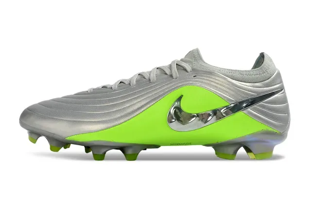 Nike Phantom GT prata metálica e verde neon firm-ground sapatos de futebol 7
