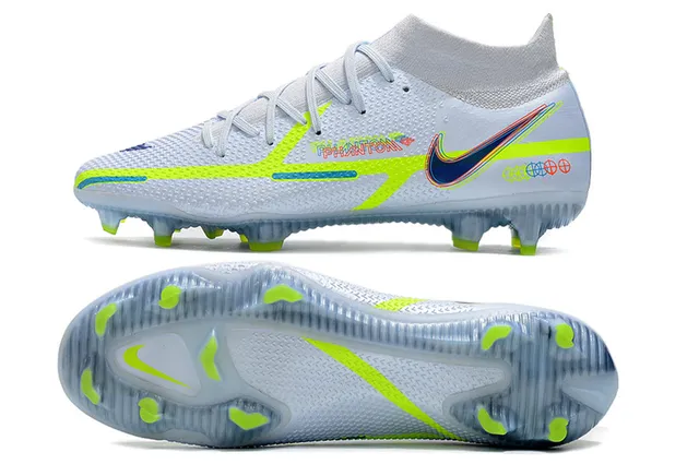 Nike Phantom GT White Green منخفض القطع كولار جوارب أرض صلبة أحذية كرة القدم 3