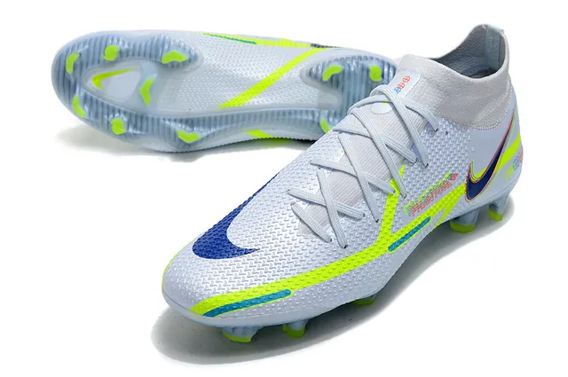 Nike Phantom GT White Green منخفض القطع كولار جوارب أرض صلبة أحذية كرة القدم 7