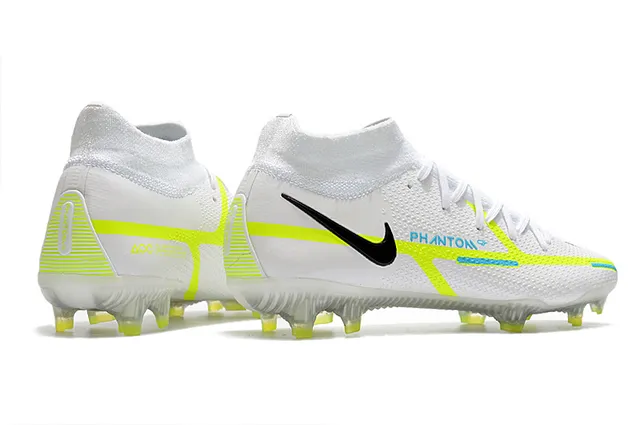 Nike Phantom GT White Green منخفض القطع كولار جوارب أرض صلبة أحذية كرة القدم 14