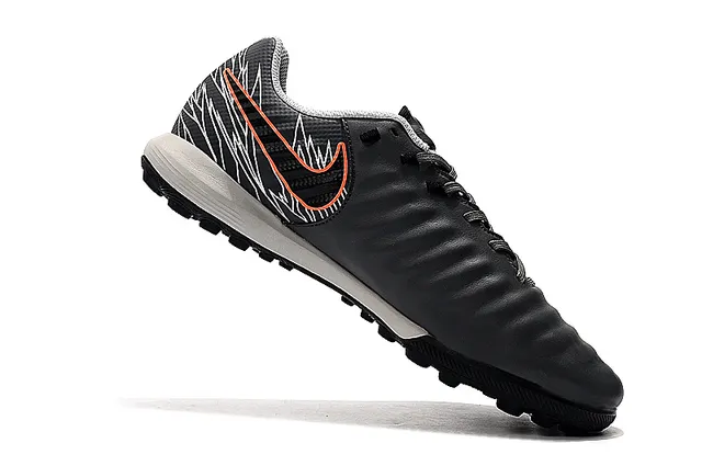 Nike Phantom GT Branco e Laranja Superior Texturizada Sintética Antepé Acolchoado Sapatos de Futebol para Grama Artificial 3