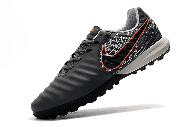Nike Phantom GT Branco e Laranja Superior Texturizada Sintética Antepé Acolchoado Sapatos de Futebol para Grama Artificial 4