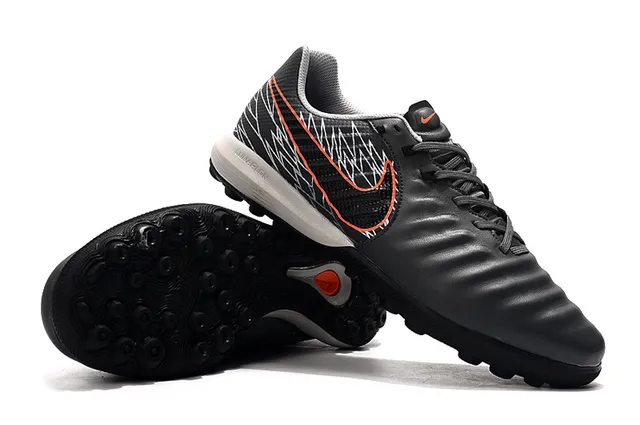 Nike Phantom GT Branco e Laranja Superior Texturizada Sintética Antepé Acolchoado Sapatos de Futebol para Grama Artificial 5