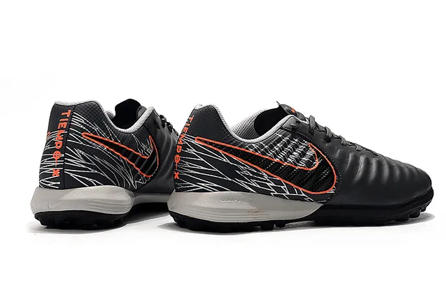 Nike Phantom GT Branco e Laranja Superior Texturizada Sintética Antepé Acolchoado Sapatos de Futebol para Grama Artificial 7