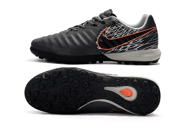 Nike Phantom GT Branco e Laranja Superior Texturizada Sintética Antepé Acolchoado Sapatos de Futebol para Grama Artificial 10