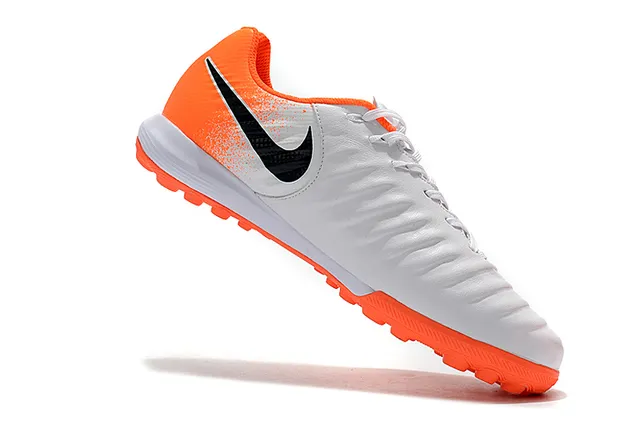 Nike Phantom GT Branco e Laranja Superior Texturizada Sintética Antepé Acolchoado Sapatos de Futebol para Grama Artificial 13