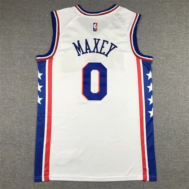 Nike Philadelphia 76ers City Edition Camiseta sin mangas Blanca Azul Roja 2